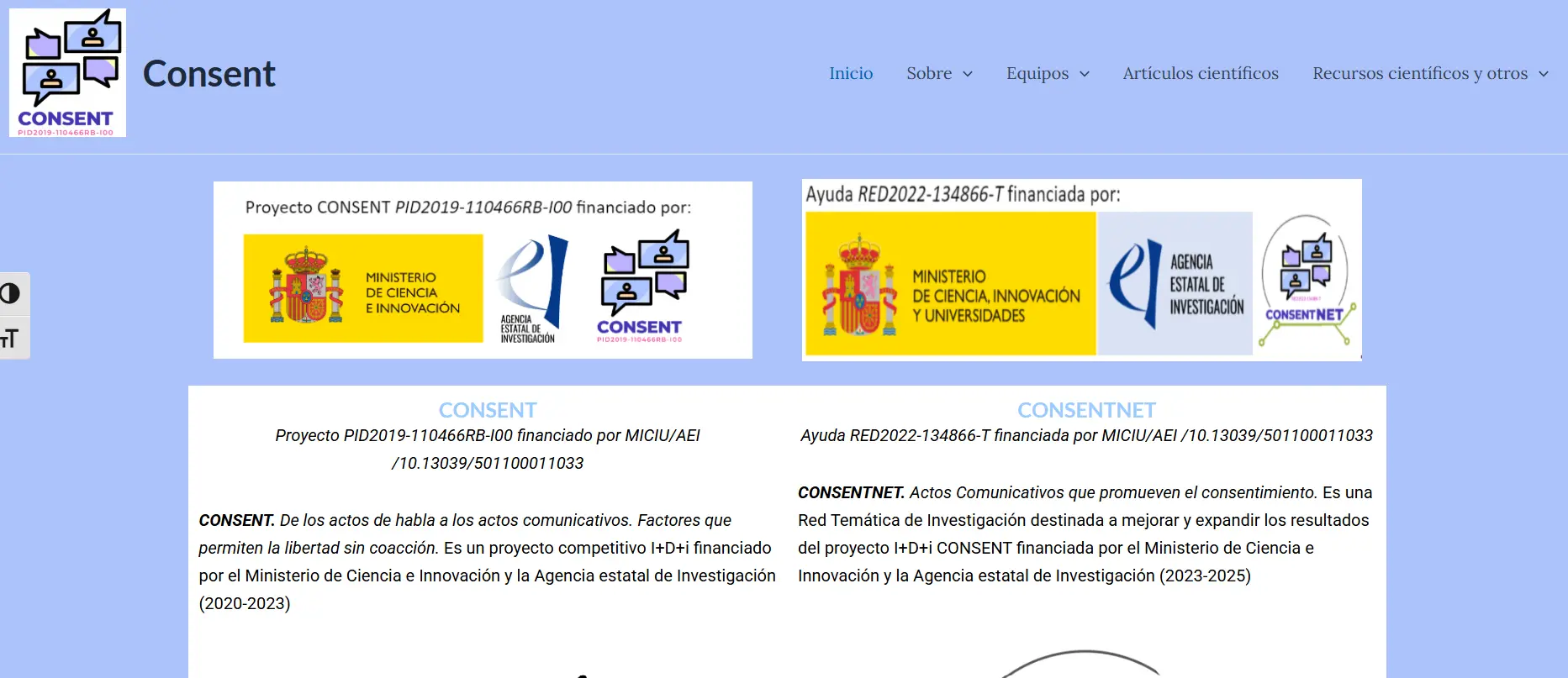 Consent website banner