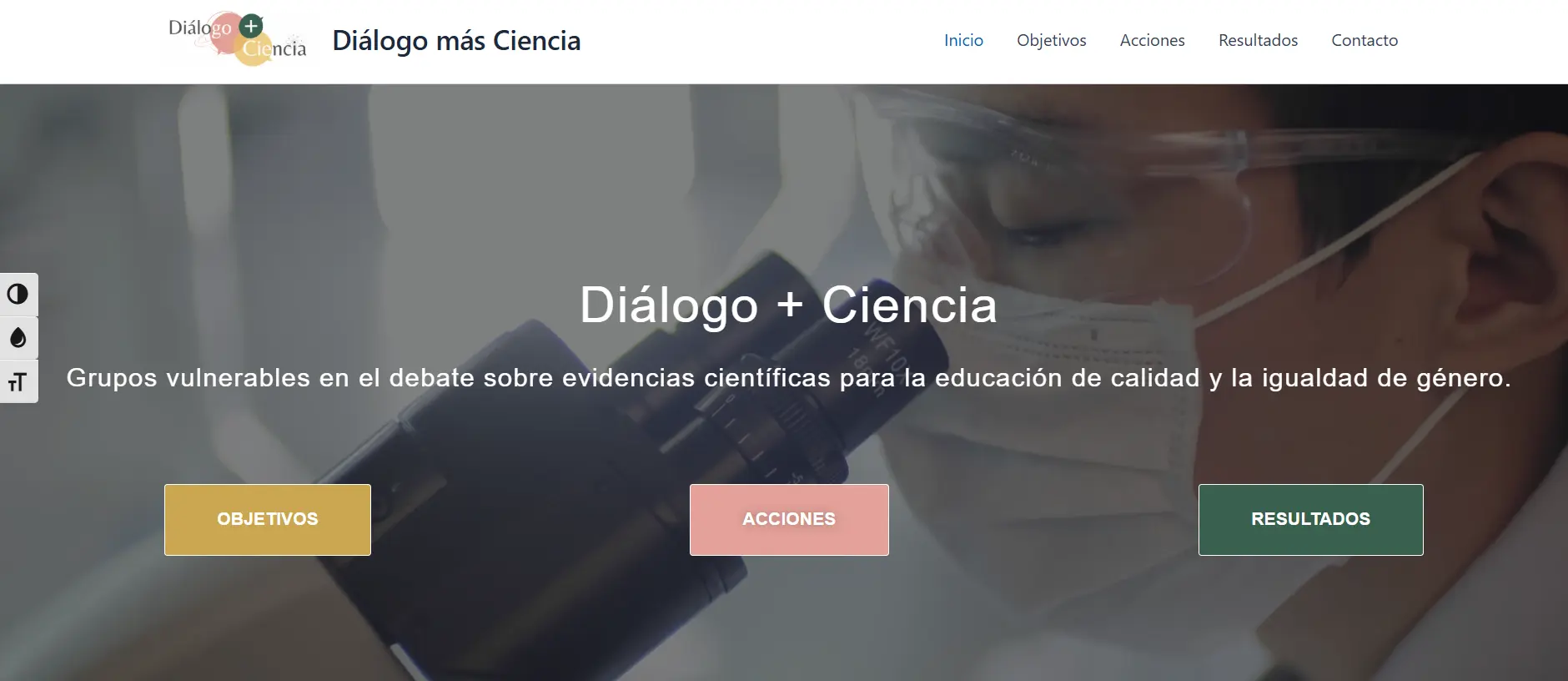 Dialogo más ciencia website banner