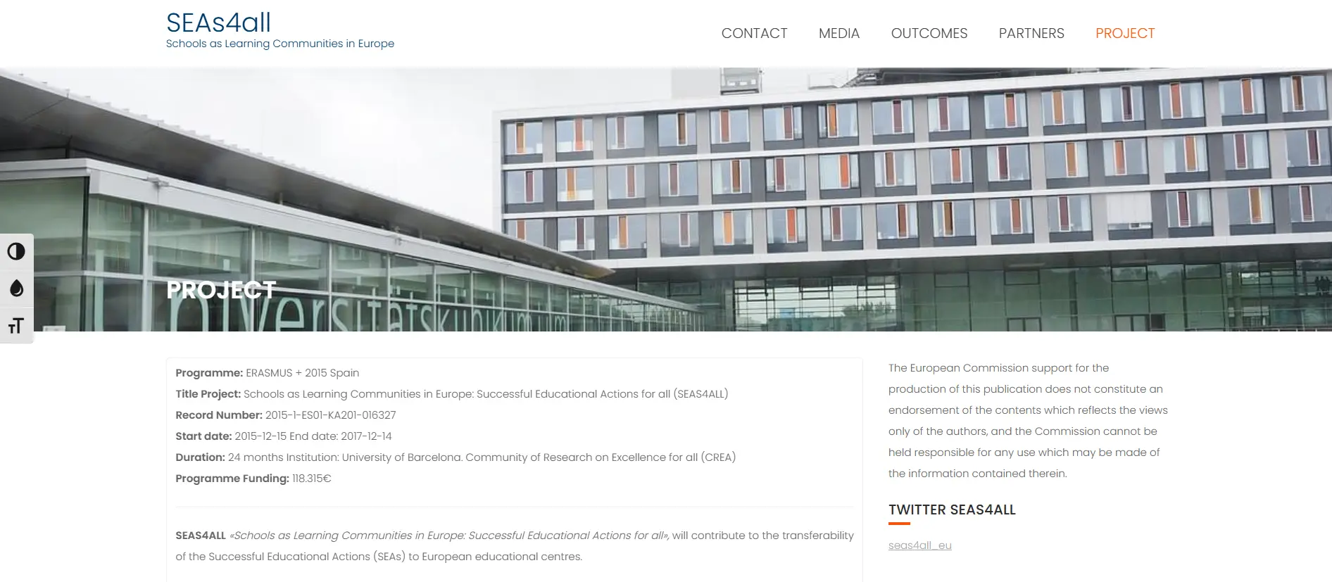 Seas4All website banner